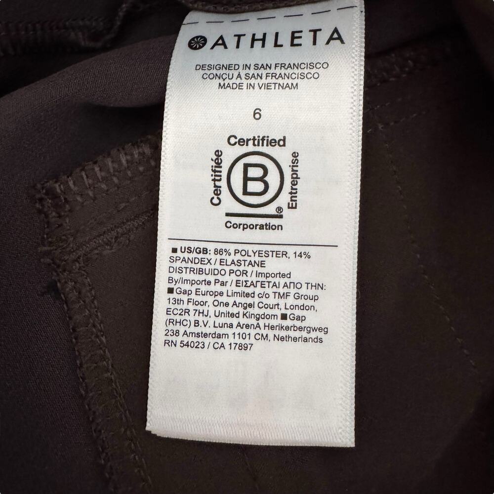 Athleta Endless High Rise Pant Size 6 Brown Soft Stretch Travel Work - Picture 7 of 9